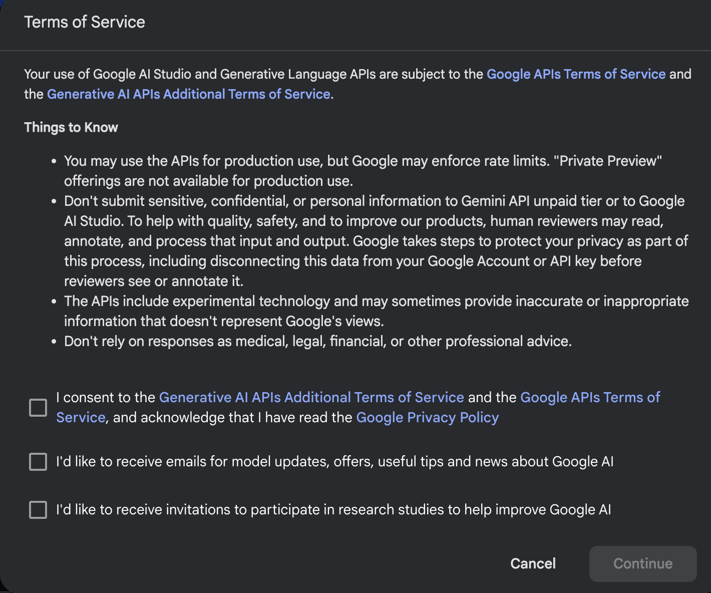 API Terms of Service