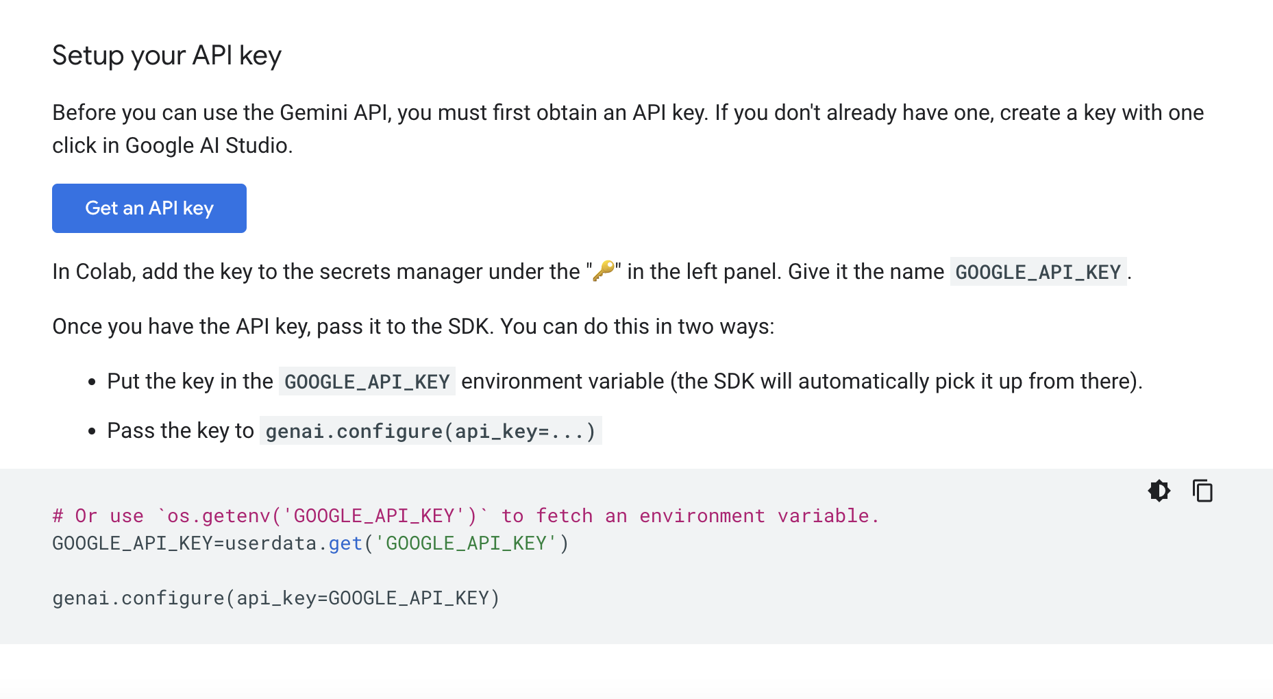 python Setup API Key