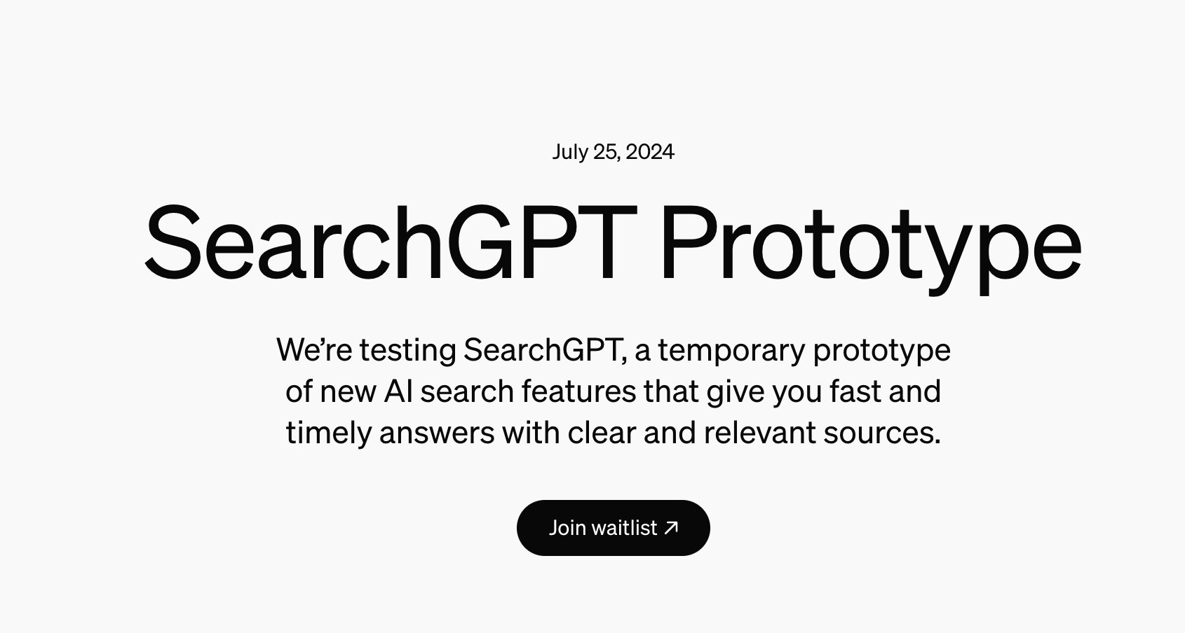 SearchGPT - Join Waitlist ????