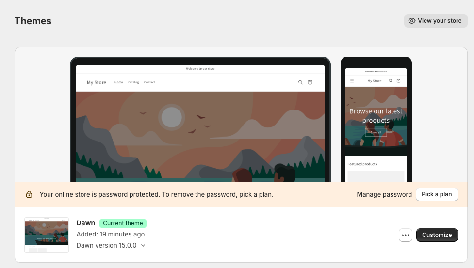 Customize Online Store