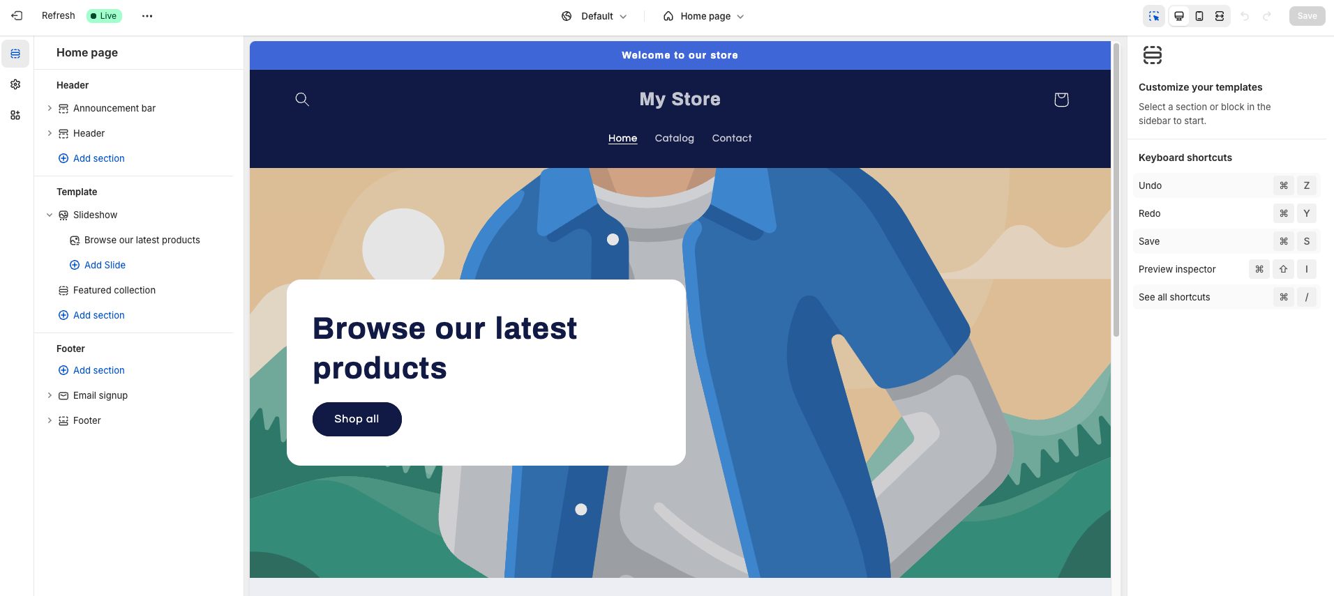 3. Customize Online Store